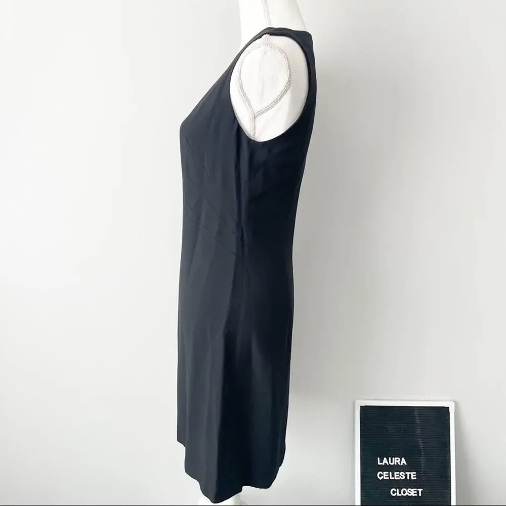 SantaCroce made in Italy black sheath dress cocktail party size 42 size 10